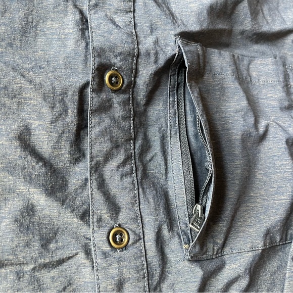 Swiss Tech Mens Charcoal L/S Button Shirt M 38-40 Style# SM48Y120 - Picture 7 of 13